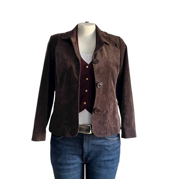 Chocolate Brown Corduroy Blazer Jacket - XL - Picture 7 of 7